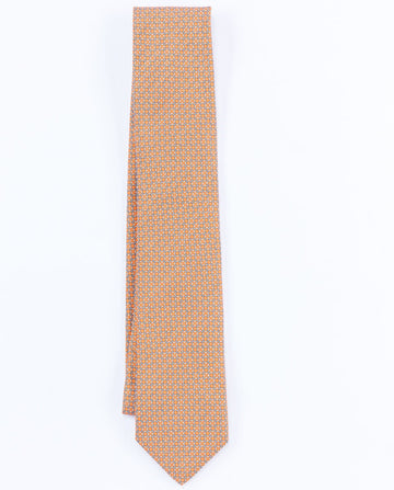 Light Orange Tie 100% Silk